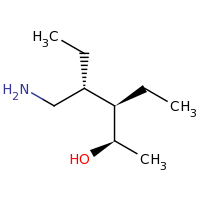 2d structure of (2R,3R,4R)-4-(aminomethyl)-3-ethylhexan-2-ol