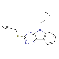 2d structure of 5-(prop-2-en-1-yl)-3-(prop-2-yn-1-ylsulfanyl)-5H-[1,2,4]triazino[5,6-b]indole