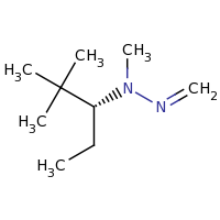 2d structure of 1-[(3R)-2,2-dimethylpentan-3-yl]-1-methyl-2-methylidenehydrazine