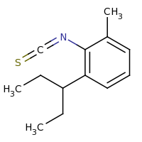 2d structure of 2-isothiocyanato-1-methyl-3-(pentan-3-yl)benzene