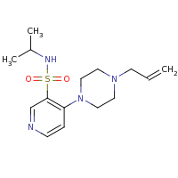 2d structure of 4-[4-(prop-2-en-1-yl)piperazin-1-yl]-N-(propan-2-yl)pyridine-3-sulfonamide