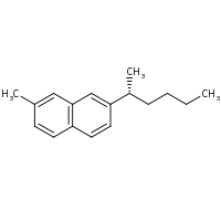 2d structure of 2-[(2R)-hexan-2-yl]-7-methylnaphthalene