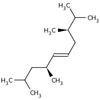 2d structure of (3R,5E,7S)-2,3,7,9-tetramethyldec-5-ene