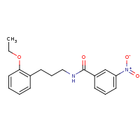 2d structure of N-[3-(2-ethoxyphenyl)propyl]-3-nitrobenzamide
