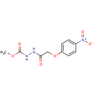 2d structure of N'-(methoxycarbonyl)-2-(4-nitrophenoxy)acetohydrazide