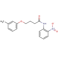 2d structure of 4-(3-methylphenoxy)-N-(2-nitrophenyl)butanamide