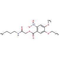 2d structure of (butylcarbamoyl)methyl 5-ethoxy-4-methoxy-2-nitrobenzoate