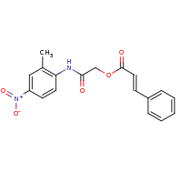 2d structure of [(2-methyl-4-nitrophenyl)carbamoyl]methyl (2E)-3-phenylprop-2-enoate