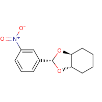 2d structure of (3aS,7aS)-2-(3-nitrophenyl)-hexahydro-2H-1,3-benzodioxole