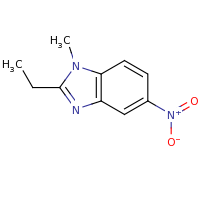2d structure of 2-ethyl-1-methyl-5-nitro-1H-1,3-benzodiazole