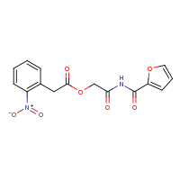 2d structure of 2-(furan-2-ylformamido)-2-oxoethyl 2-(2-nitrophenyl)acetate