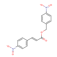 2d structure of (4-nitrophenyl)methyl (2E)-3-(4-nitrophenyl)prop-2-enoate