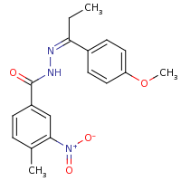 2d structure of N'-[(1Z)-1-(4-methoxyphenyl)propylidene]-4-methyl-3-nitrobenzohydrazide