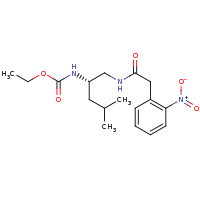 2d structure of ethyl N-[(2S)-4-methyl-1-[2-(2-nitrophenyl)acetamido]pentan-2-yl]carbamate