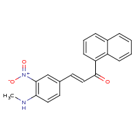 2d structure of (2E)-3-[4-(methylamino)-3-nitrophenyl]-1-(naphthalen-1-yl)prop-2-en-1-one