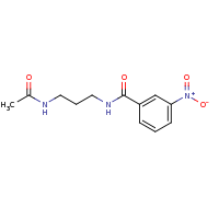 2d structure of N-{3-[(3-nitrophenyl)formamido]propyl}acetamide