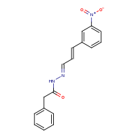 2d structure of N'-[(1E,2E)-3-(3-nitrophenyl)prop-2-en-1-ylidene]-2-phenylacetohydrazide
