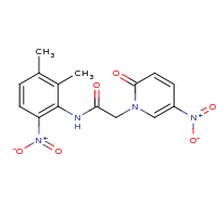2d structure of N-(2,3-dimethyl-6-nitrophenyl)-2-(5-nitro-2-oxo-1,2-dihydropyridin-1-yl)acetamide