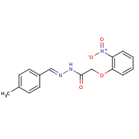 2d structure of N'-[(1E)-(4-methylphenyl)methylidene]-2-(2-nitrophenoxy)acetohydrazide