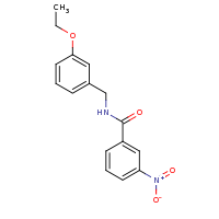 2d structure of N-[(3-ethoxyphenyl)methyl]-3-nitrobenzamide