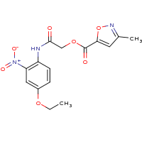 2d structure of [(4-ethoxy-2-nitrophenyl)carbamoyl]methyl 3-methyl-1,2-oxazole-5-carboxylate