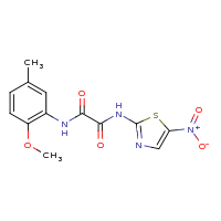 2d structure of N-(2-methoxy-5-methylphenyl)-N'-(5-nitro-1,3-thiazol-2-yl)ethanediamide