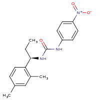 2d structure of 3-[(1R)-1-(2,4-dimethylphenyl)propyl]-1-(4-nitrophenyl)urea