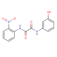2d structure of N-(3-hydroxyphenyl)-N'-(2-nitrophenyl)ethanediamide