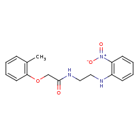 2d structure of 2-(2-methylphenoxy)-N-{2-[(2-nitrophenyl)amino]ethyl}acetamide