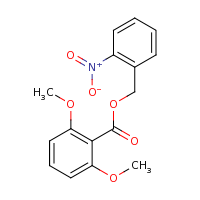 2d structure of (2-nitrophenyl)methyl 2,6-dimethoxybenzoate