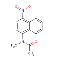 2d structure of N-methyl-N-(4-nitronaphthalen-1-yl)acetamide