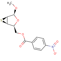 2d structure of [(1R,2S,4S,5S)-4-methoxy-3-oxa-6-thiabicyclo[3.1.0]hexan-2-yl]methyl 4-nitrobenzoate