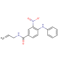 2d structure of 3-nitro-4-(phenylamino)-N-(prop-2-en-1-yl)benzamide