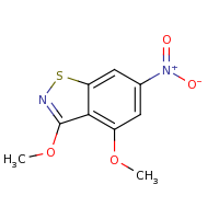2d structure of 3,4-dimethoxy-6-nitro-1,2-benzothiazole