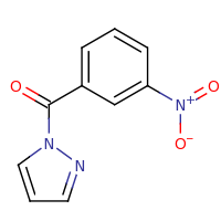 2d structure of 1-[(3-nitrophenyl)carbonyl]-1H-pyrazole