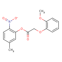 2d structure of 5-methyl-2-nitrophenyl 2-(2-methoxyphenoxy)acetate