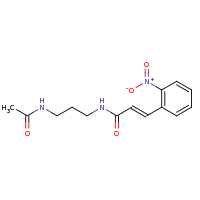 2d structure of (2E)-N-(3-acetamidopropyl)-3-(2-nitrophenyl)prop-2-enamide
