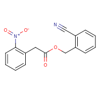 2d structure of (2-cyanophenyl)methyl 2-(2-nitrophenyl)acetate