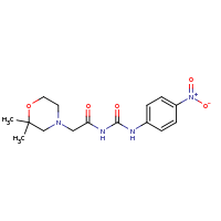 2d structure of 3-[2-(2,2-dimethylmorpholin-4-yl)acetyl]-1-(4-nitrophenyl)urea