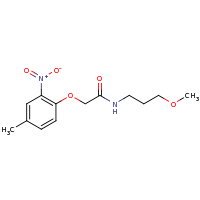 2d structure of N-(3-methoxypropyl)-2-(4-methyl-2-nitrophenoxy)acetamide
