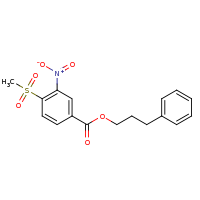 2d structure of 3-phenylpropyl 4-methanesulfonyl-3-nitrobenzoate