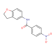 2d structure of N-(2,3-dihydro-1-benzofuran-5-yl)-4-nitrobenzamide