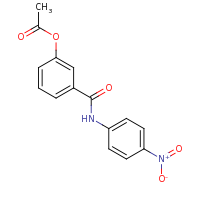 2d structure of 3-[(4-nitrophenyl)carbamoyl]phenyl acetate