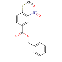 2d structure of benzyl 4-(methylsulfanyl)-3-nitrobenzoate