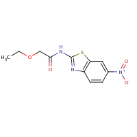 2d structure of 2-ethoxy-N-(6-nitro-1,3-benzothiazol-2-yl)acetamide