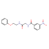 2d structure of 2-[(3-nitrophenyl)formamido]-N-(2-phenoxyethyl)acetamide