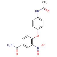 2d structure of 4-(4-acetamidophenoxy)-3-nitrobenzamide