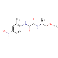 2d structure of N-[(2S)-1-methoxypropan-2-yl]-N'-(2-methyl-4-nitrophenyl)ethanediamide