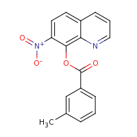 2d structure of 7-nitroquinolin-8-yl 3-methylbenzoate