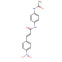 2d structure of (2E)-N-(4-acetamidophenyl)-3-(4-nitrophenyl)prop-2-enamide